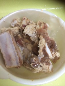 鶏ササミ肉燻製の塩抜き
