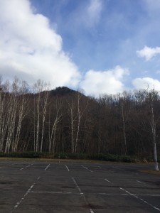 定山渓自然の村キャンプ場の駐車場