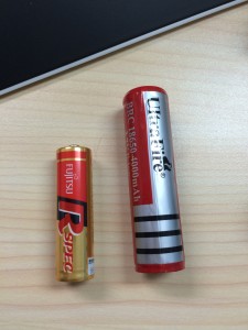 18650電池と単3電池の違い
