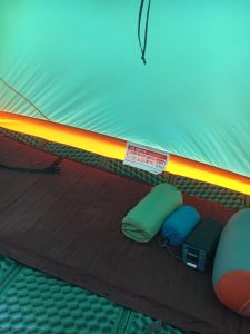 冬キャンプ仕様の寝床