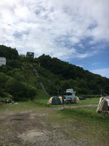 小樽のジャンプ台はキャンプ場